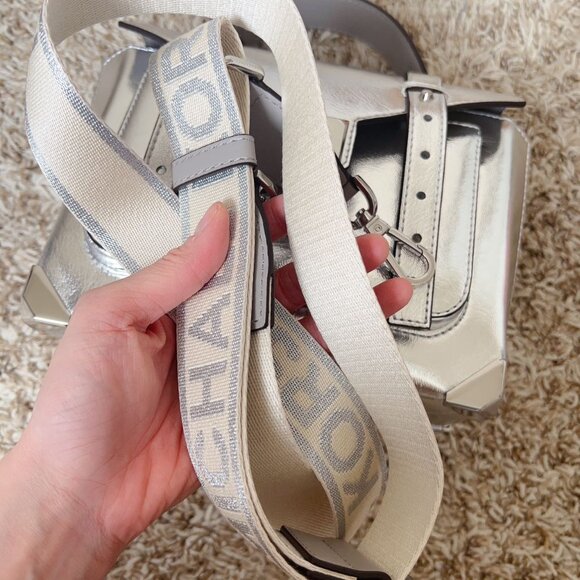 Michael Kors Manhattan Medium Metallic Satchel - Picture 9 of 11